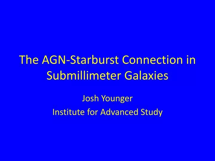 the agn starburst connection in submillimeter galaxies