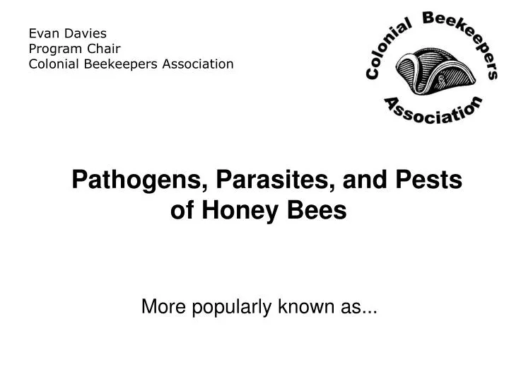 pathogens parasites and pests of honey bees