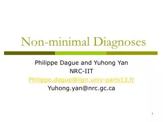 Non-minimal Diagnoses