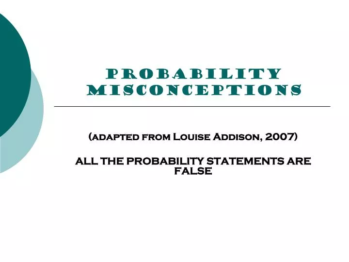probability misconceptions