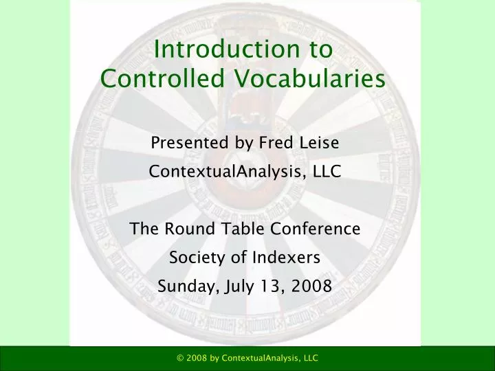 introduction to controlled vocabularies