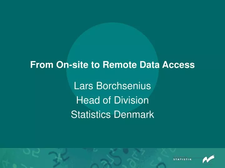 from on site to remote data access