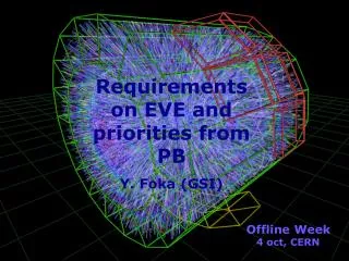 Requirements on EVE and priorities from PB Y. Foka (GSI)