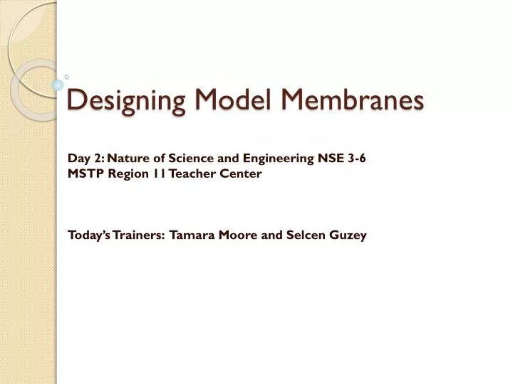 designing model membranes