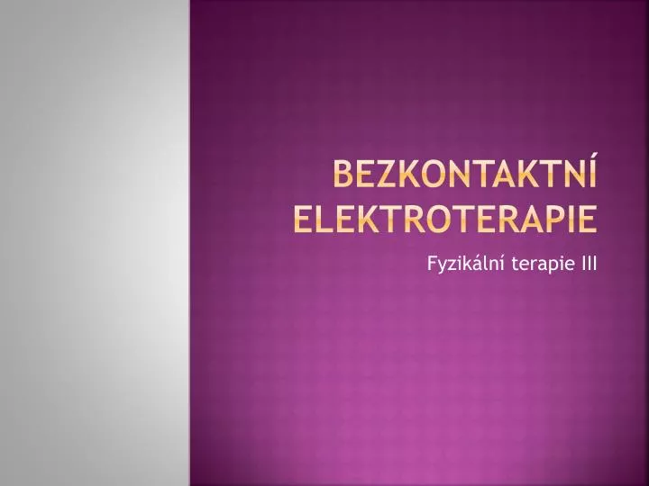 bezkontaktn elektroterapie