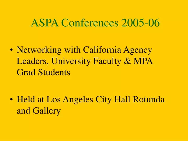 aspa conferences 2005 06