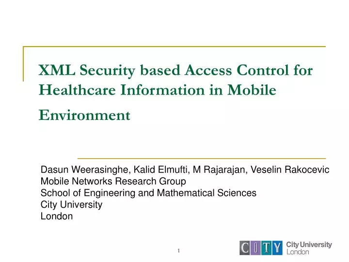 xml security based access control for healthcare information in mobile environment