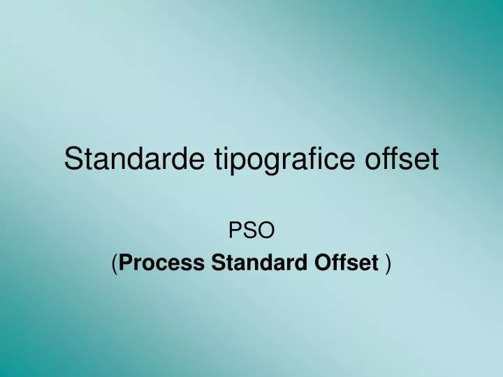 standarde tipografice offset