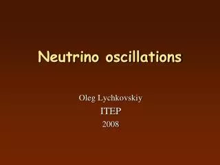 Neutrino oscillations