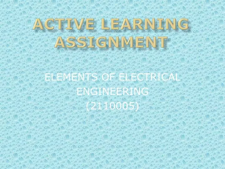 active learning assignment