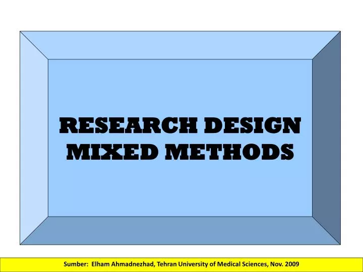 research design mixed methods