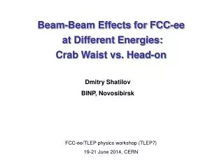 Beam-Beam Effects for FCC-ee at Different Energies: Crab Waist vs. Head-on