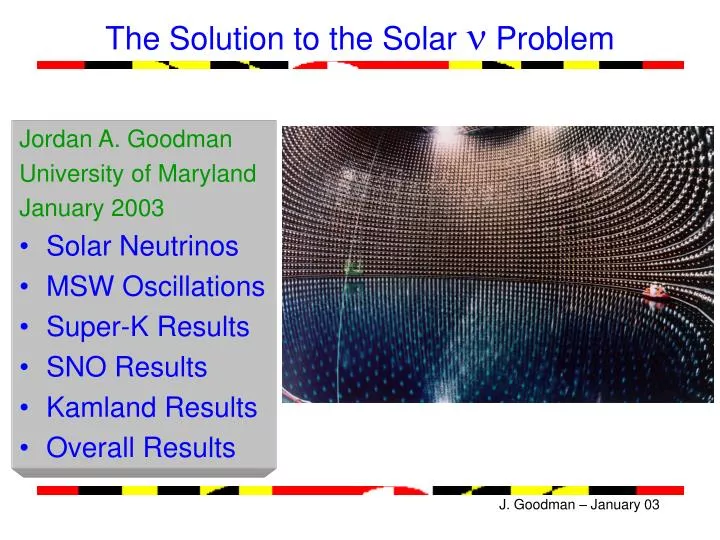 the solution to the solar n problem