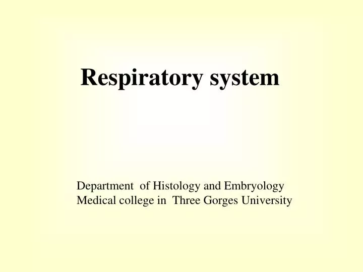 respiratory system