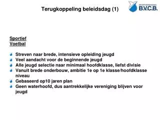 terugkoppeling beleidsdag 1
