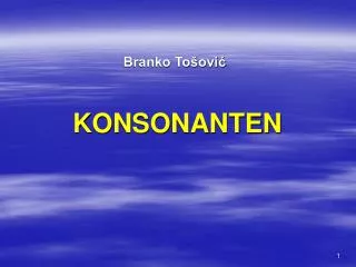 konsonanten