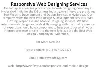 Responsive Web Designing Services | Mobile Web Designing Services