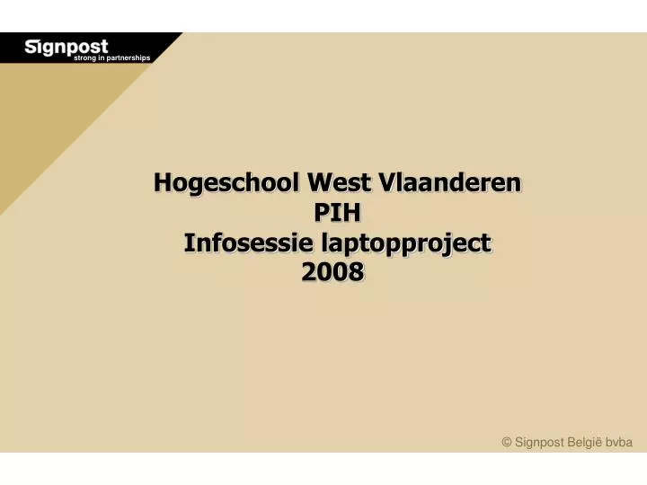 hogeschool west vlaanderen pih infosessie laptopproject
