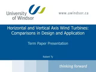 Horizontal and Vertical Axis Wind Turbines: Comparisons in Design and Application