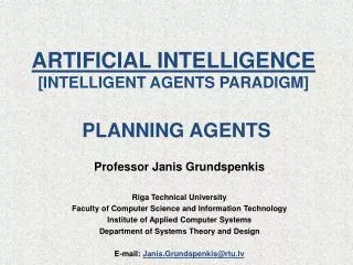 artificial intelligence intelligent agents paradigm