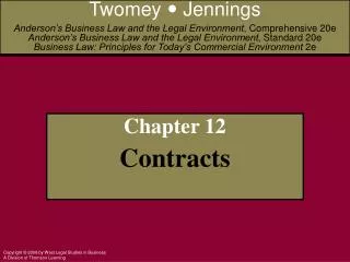 Chapter 12 Contracts