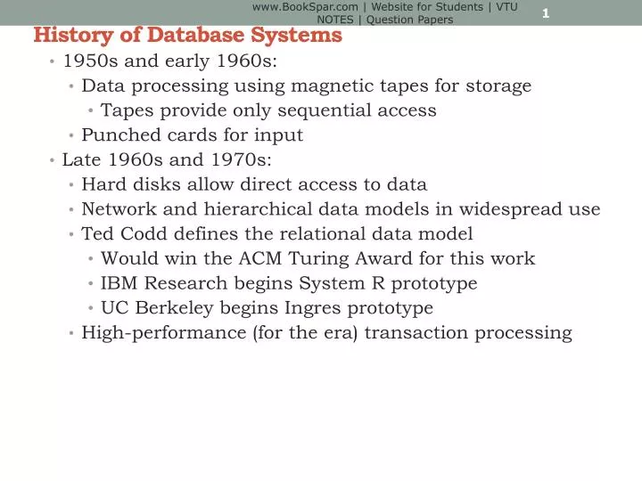 history of database systems