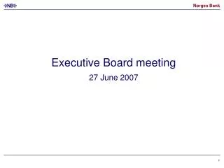 Executive Board meeting 27 June 2007