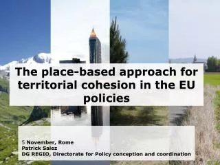 The place-based approach for territorial cohesion in the EU policies