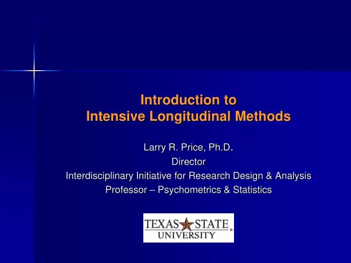 introduction to intensive longitudinal methods