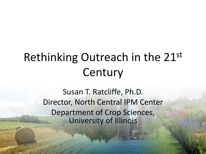 rethinking outreach in the 21 st century