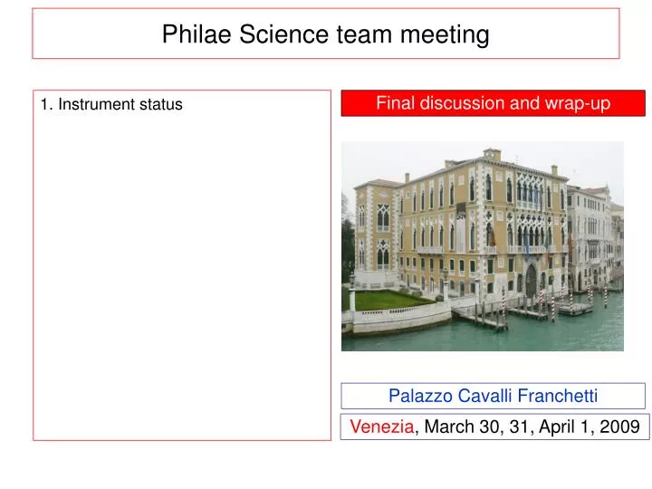philae science team meeting