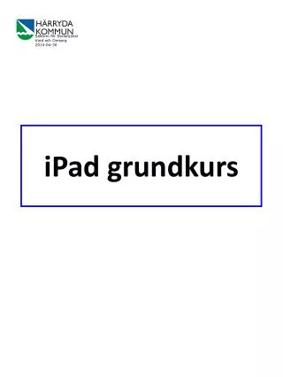 ipad grundkurs