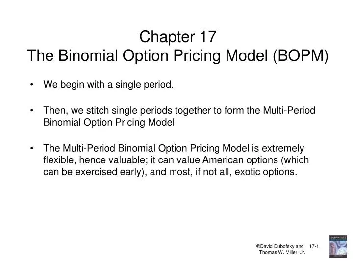 chapter 17 the binomial option pricing model bopm