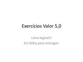 exerc cios valor 5 0