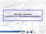 REGIONE CAMPANIA CONTRATTO DI PROGRAMMA REGIONALE - slide 1