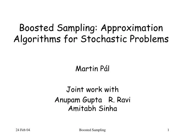 boosted sampling approximation algorithms for stochastic problems