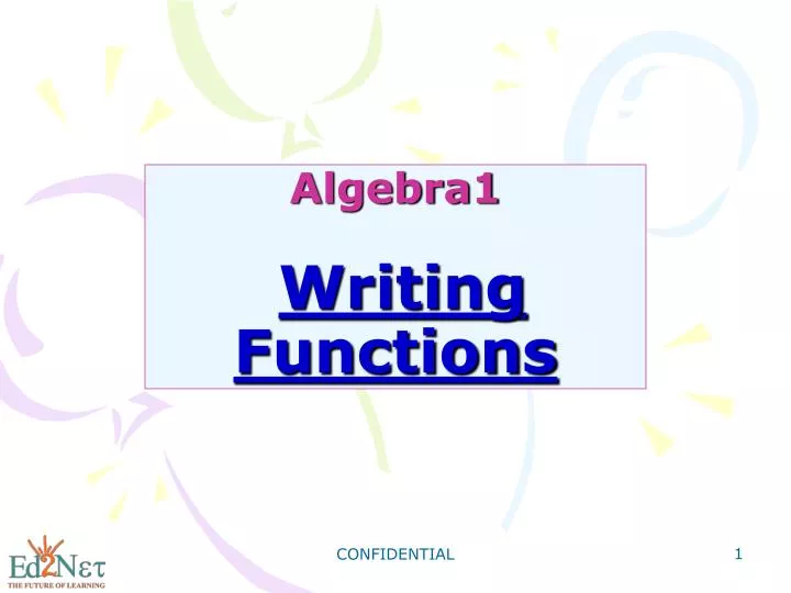 algebra1 writing functions