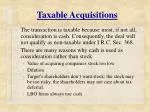 Taxable Acquisitions