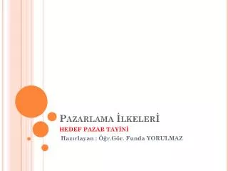 pazarlama lkeler