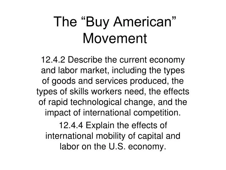 the buy american movement