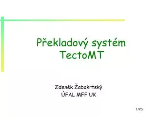 Překladový systém TectoMT