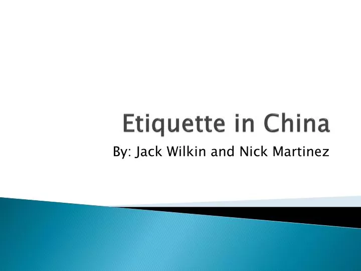 etiquette in china