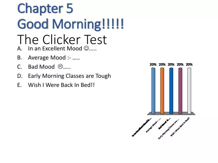 chapter 5 good morning the clicker test