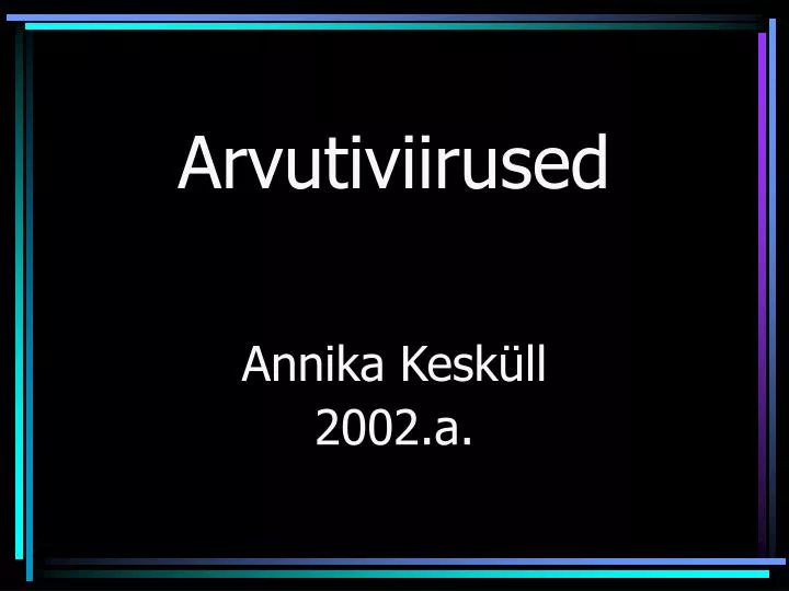 arvutiviirused