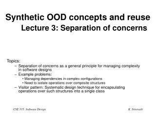 Synthetic OOD concepts and reuse Lecture 3: Separation of concerns