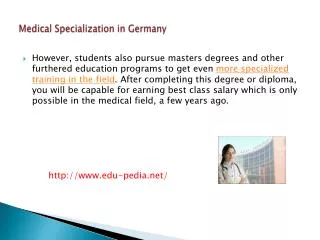 Medical Specialization in Germany
