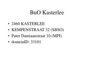buo kasterlee