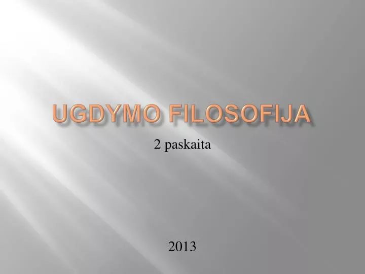 ugdymo filosofija