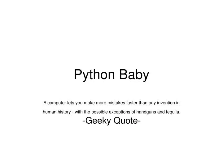 python baby