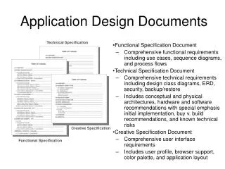 Application Design Documents